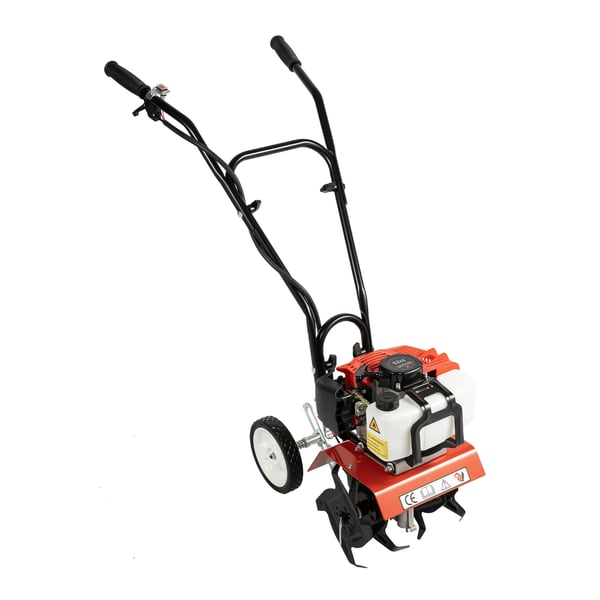 Havefræser, Kraftfuld To-taktsmotor, Ergonomisk Design,Rød/Sort