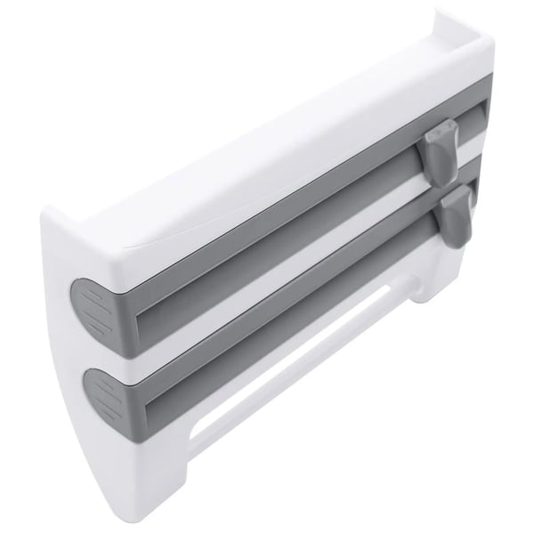 Køkkenpapirholder, ABS-materiale, vægmontering, dimensioner 39*10*24 cm, passer til håndklæder op til 11 tommer, inkluderer skæreværktøjer
