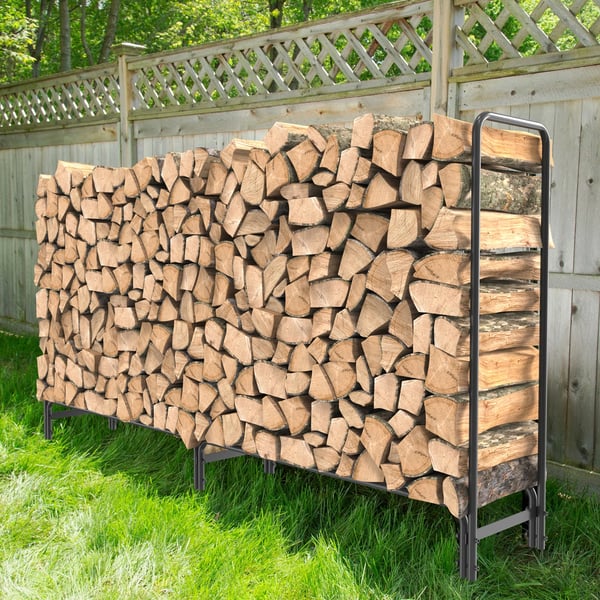 Heavy Duty Brændeholder, Maksimal Vægtkapacitet 408 kg, Moderne Design,sort