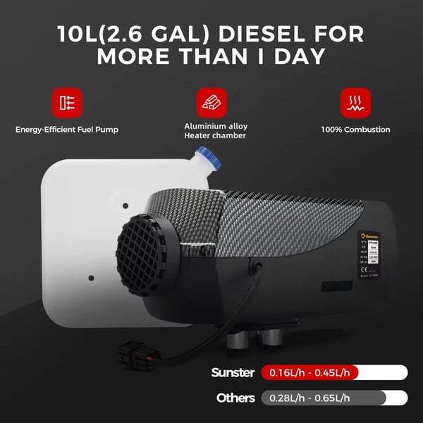 Dieselvarmer, Bluetooth-kontrol, Turbo-varmemode,12V 24V 8KW