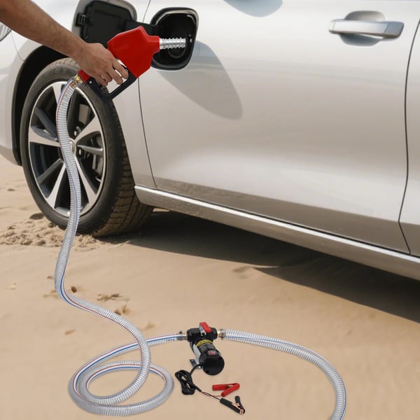 Trådløs Dieseloverførselspumpe, Høj Flow Rate, Selvprimende Design,12V, EU