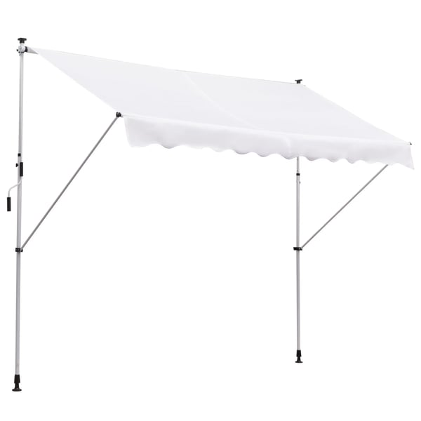 Manuel Utrækkelig Markise, Justerbar Højde 170-280 cm, Vandtæt Polyester