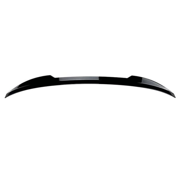 Bakspoiler, ABS-material, blank svart finish, passar kompakta lyxbilsserier, högblankt skyddande lager, inkluderar tejp
