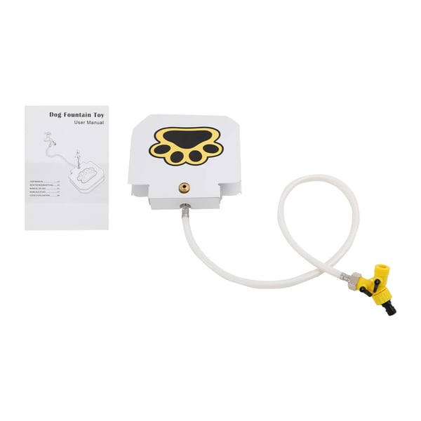 Hundevanddispenser, poteaktiveret, fritstående design,HVID