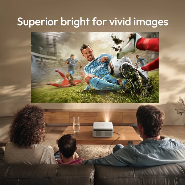 Projektor, 1920x1080 Full HD, 1250 ANSI Lumen, 20000:1 Kontrastforhold, 1.5-8m Projektionsafstand, Dual 12W Højttalere