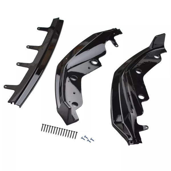 Front Bumper Splitter, Sporty Design, Nem Installation,Glansende Sort