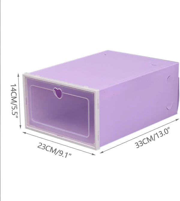 Skokartonger, stapelbara, vikbar design,LILA