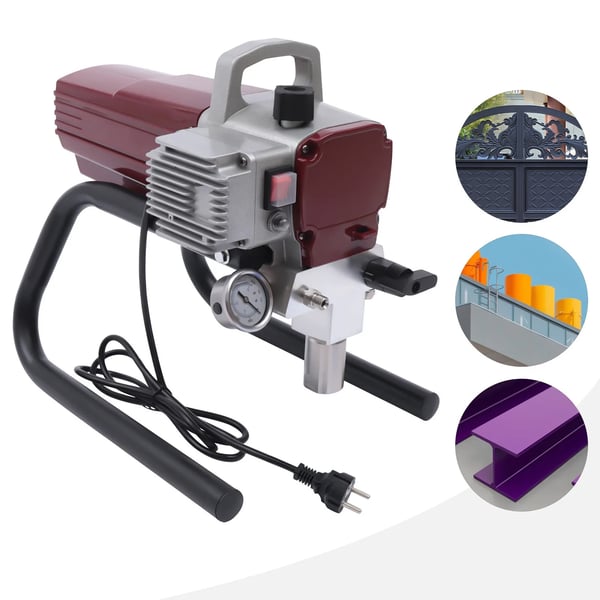 Luftløs malersprøjte, 1800 watt, 1,8 l/min, 10 m slangelængde, 25 cm spraybredde, CE-certificeret