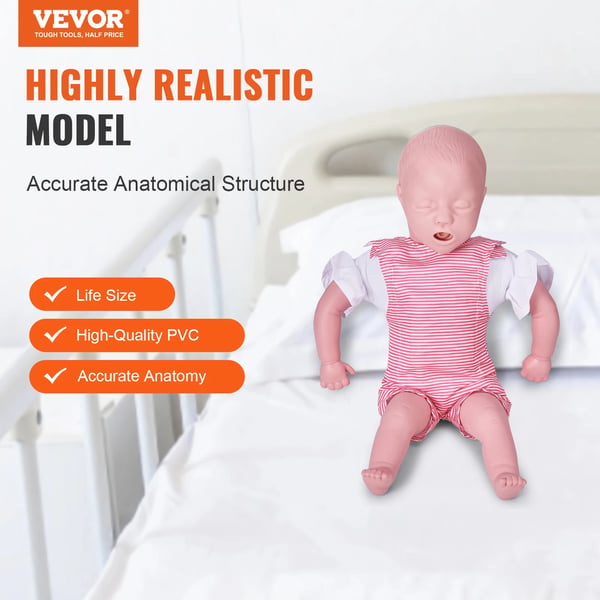 Børne-HLR Træningsdukke, Livsstørrelse Design, Holdbart PVC Materiale,BabyInfarktionsmodel