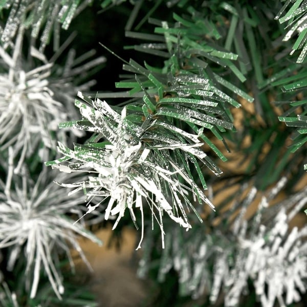 Kunstig Juletræ, Sneede Spidser, Brandsikkert Design,L, Oliven