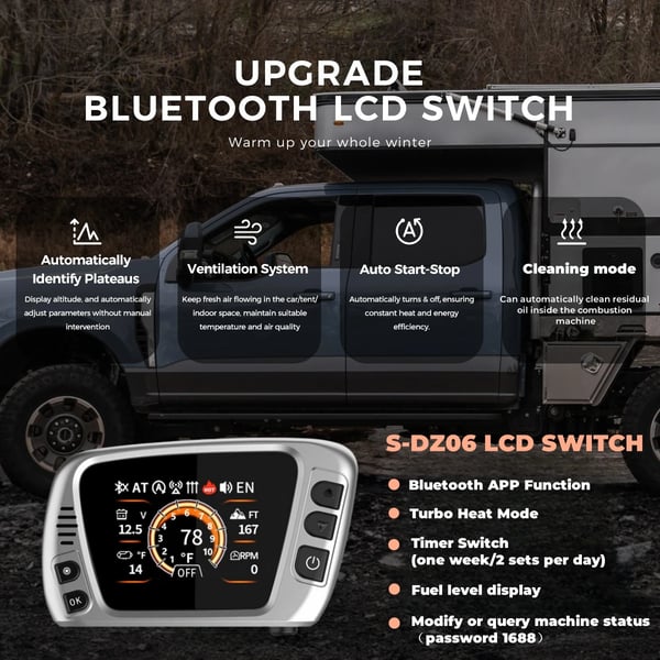 Dieselilma Lämmittimen, Bluetooth-ohjaus, Tehokas Lämmitys,TB10