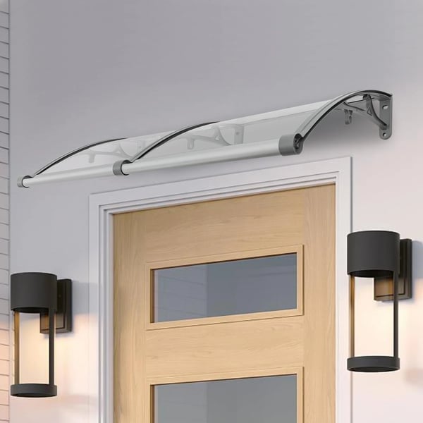 Regnskur, 120 cm x 60 cm, Aluminiumlegering, 200 kg belastningsevne, temperaturmodstand -35°C til 120°C, samling påkrævet