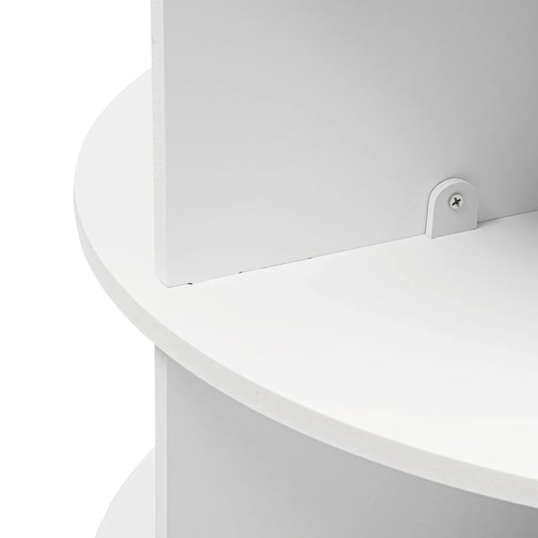 Sko Rack, 4-Lags Design, 360° Drejelig Adgang,hvid farve