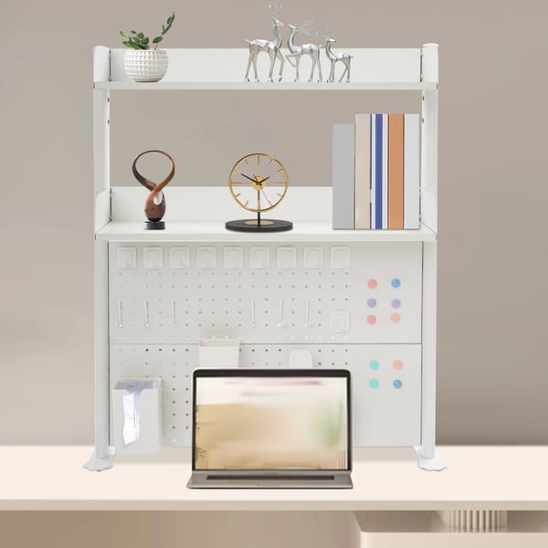 Pegboard Bogreol, Justerbare Hylder, Moderne Design,HVID