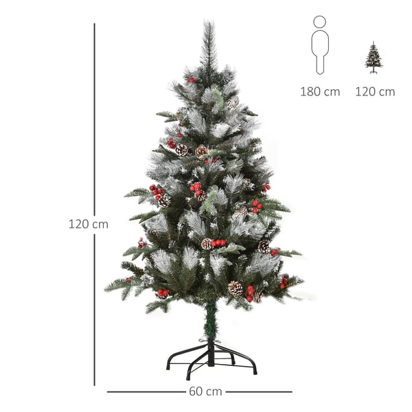 Tekokoristekuusi, 266 oksaa, käpyjä ja marjoja,1.2M, Vihreä