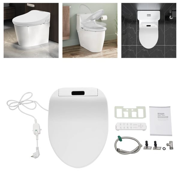 Bidet-wc-istuin, LED-valo, kaukosäädin,VALKOINEN