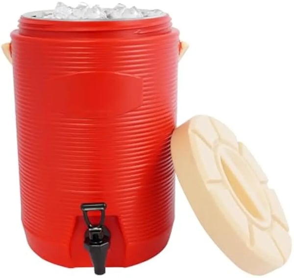 Drikkevaredispenser, 17 liter kapacitet, rustfrit stål materiale, 1 vandhane, temperaturbevarings tid: 8 timer, dimensioner: 30 cm x 43,5 cm