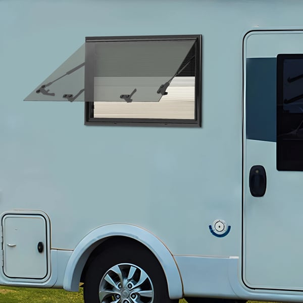 RV-ikkuna, Helppo Asennus, Kestäviä Materiaaleja,musta