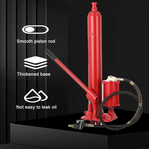 Hydraulisk Lang Ram Jack, 8 Tons Kapacitet, Løfteafstand 500mm, Støbejern Ventilblok, Hydraulisk/Luftdrevet, Kompatibel med Garage/Værksted Kraner