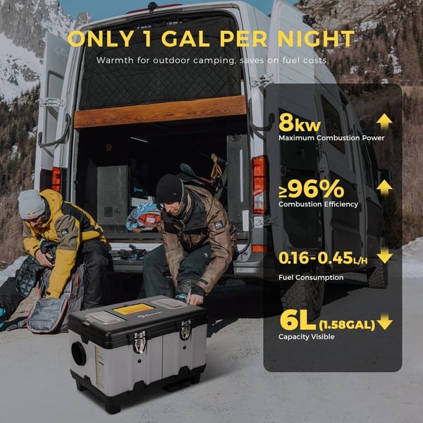 Ilmalämmitin, 8 kW Diesellämmitys, Bluetooth-ohjaus,8KW 12V24V 110-240V