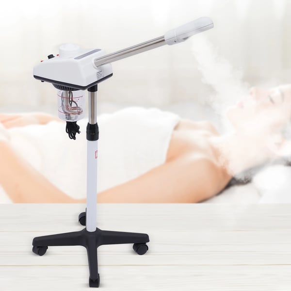Ansigtsspa, 180° roterende dyse, justerbar stativ,HVID