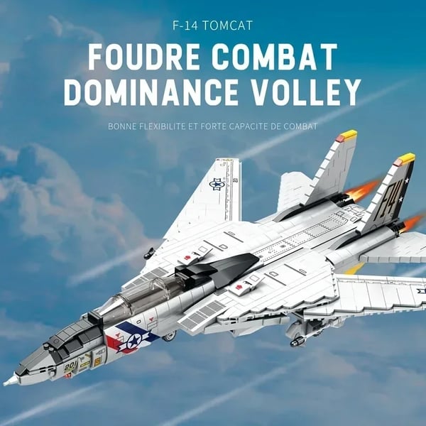 Flyvemaskinemodel, MOC-design, 1443 dele,F14, Med Kasse