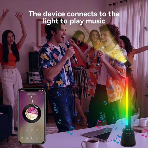 RGB E-urheilu Lamppu, Musiikkisynkronointi, Monipuolinen LED-valaistus,2 Pakkausta, RGB