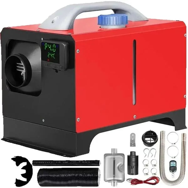 Dieselvarmer, LCD-fjernbetjening, kompakt design,8KW