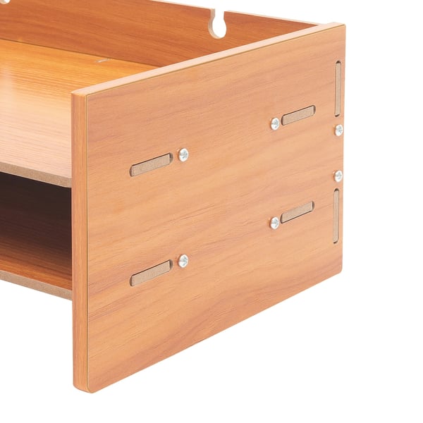 Datormonitorställ, 3 lådor, platsbesparande design,Trä