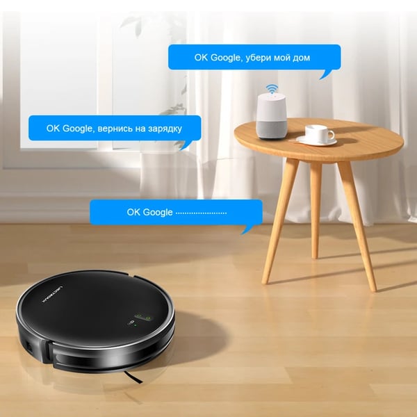 Robotstøvsuger, Smart Kortlægning, 4000Pa Sugeevne,sort