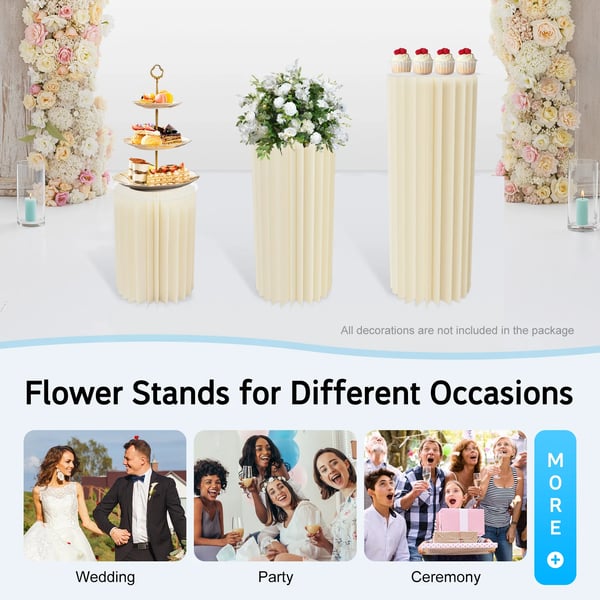 Blomsterställ, Fällbar Design, Modern Stil,VIT