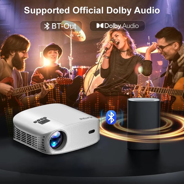 Projektori, 1080P Full HD, WiFi-yhteys,D8W