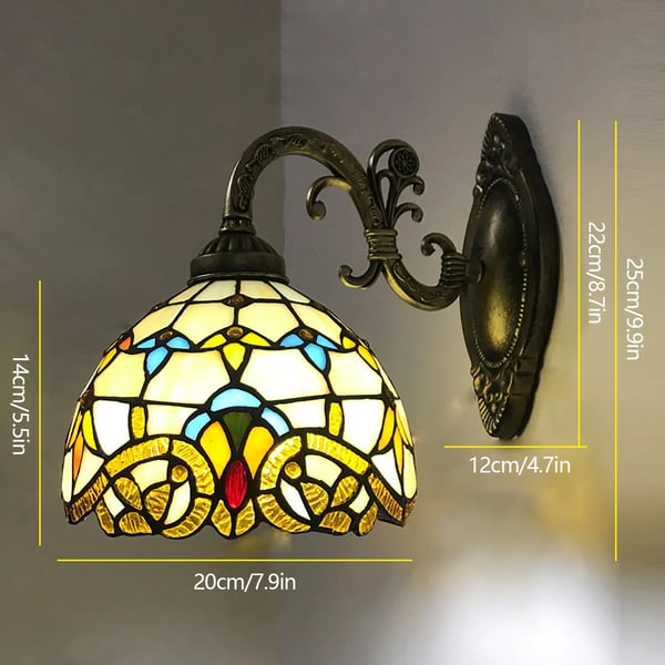 Tiffany Stil Væglampe, Viktoriansk Design, Belysning,6-10W