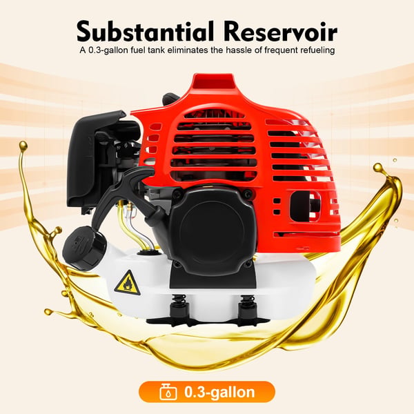 Græstrimmer, 2-taktsmotor, kraftfuld 1,4 kW motor,Som vist