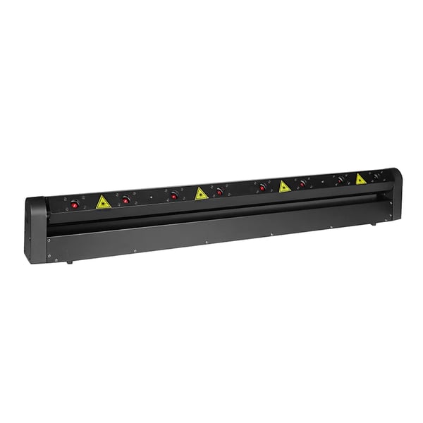 Bevægelseshoved Laserlys, 8 Lasere, DMX Kontrol,EU stik, sort
