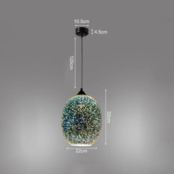3D Fyrværkeri Loftlampe, Justerbar Højde, Moderne Sølv Design,MULTI