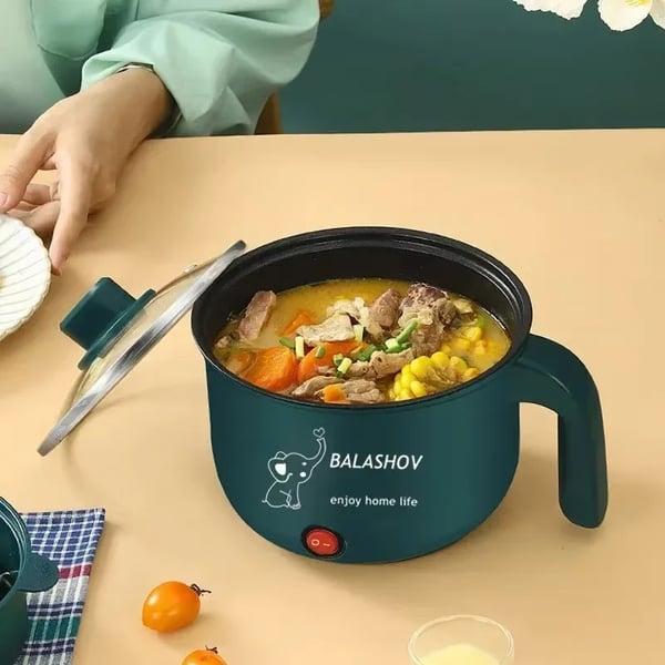 Elektrisk Kogeplade, Non-Stick Belægning, Dobbelt Lag Isolering,grøn, EU