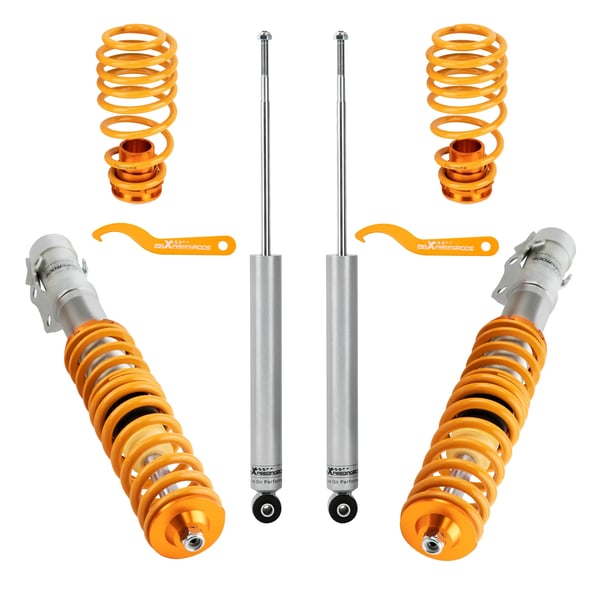 Coilover-fjederben, Højdejusterbare, Passer til Kompaktbil Model A, Passer til Lille Køretøj Model X, Oljetryk, 54 cm Længde
