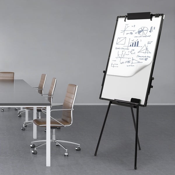 Whiteboard, Magnetic Surface, Foldable Stand, Adjustable Height, User-Friendly Design