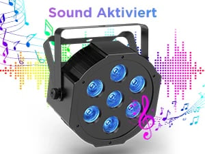 Lava valo, 7x3W RGBW LEDit, DMX-ohjaus,EU Plug 4PCS
