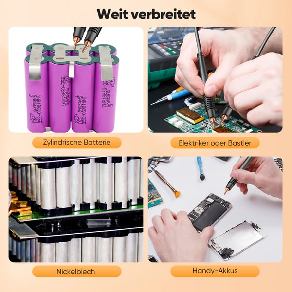 Punktsvejsningsmaskine, Dobbelt-Puls Teknologi, Bærbar Batteridrevet,Sort