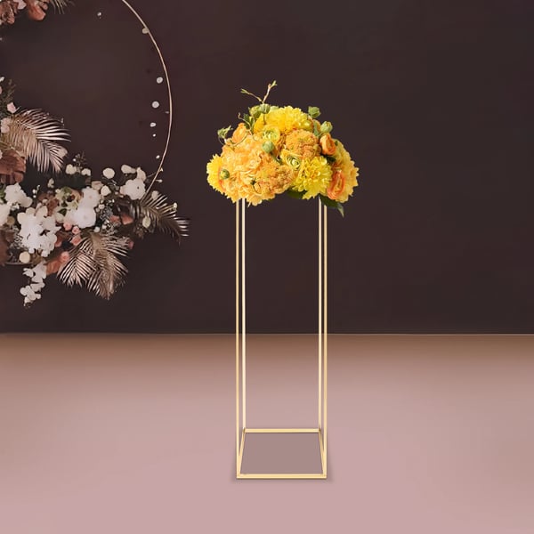 Blomsterstand, Holdbar Metal Konstruktion, Alsidige Dekorationsmuligheder,Guld