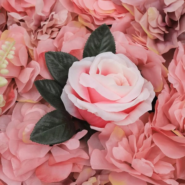 Blomväggpaneler, Konstgjorda Silkeblommor, Mångsidig Blomsterutställning, Rosa