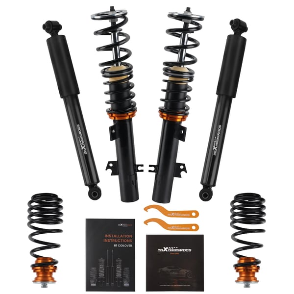 Koejousitus, korkeussäädettävä, yhteensopiva Peugeot 207 2006-2014, jousikanta etu 7 kg/mm, jousikanta taka 2 kg/mm, iskunvaimentimen halkaisija 51mm