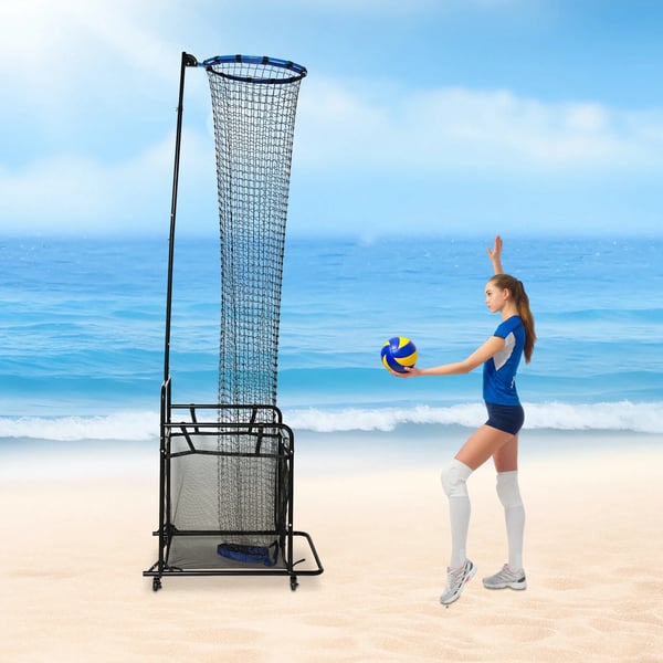 Volleyball Sætte Træner, Justerbare Vinkler, Bærbart Design,Sort og Blå