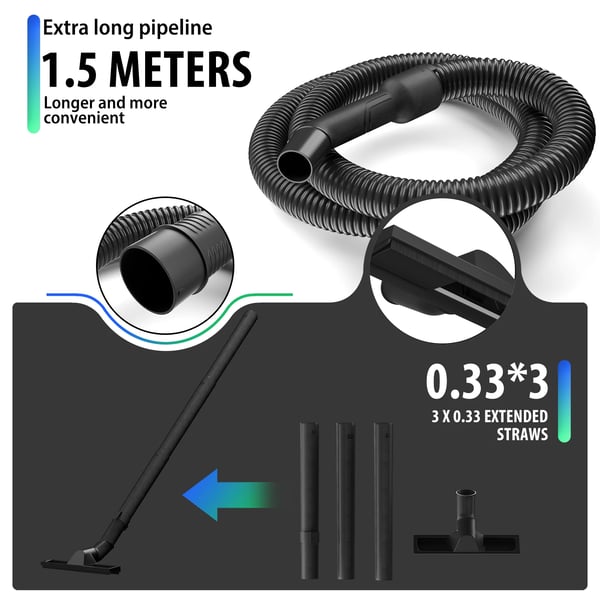 Støvsuger, 4800W effekt, 15L kapacitet, poseløs design, 16Kpa sugeevne, 2m strømkabel