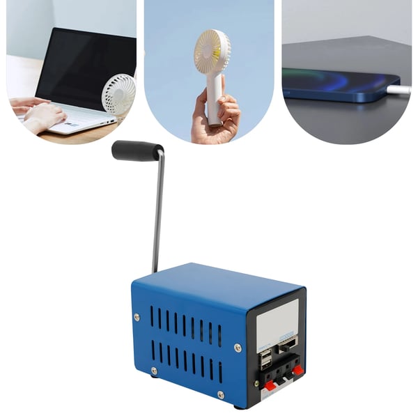 Handvevsgenerator, Nödkraftkälla, Lätt och Bärbar,Blå