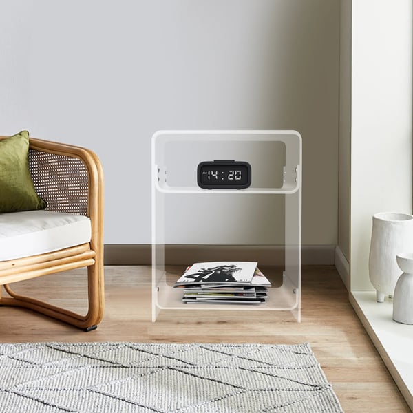 Akril Sidobord, 3-Lagers Design, Lätt och Stabil,Klar