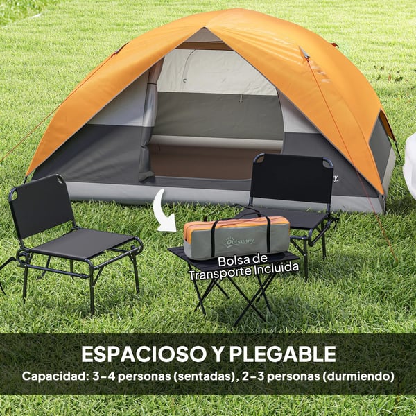 Campingtelt, 3-4 personers kapacitet, holdbar stofkonstruktion,MULTI