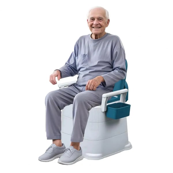 Sengebordstoilet, Antiskridfunktioner, Ergonomisk Design,1